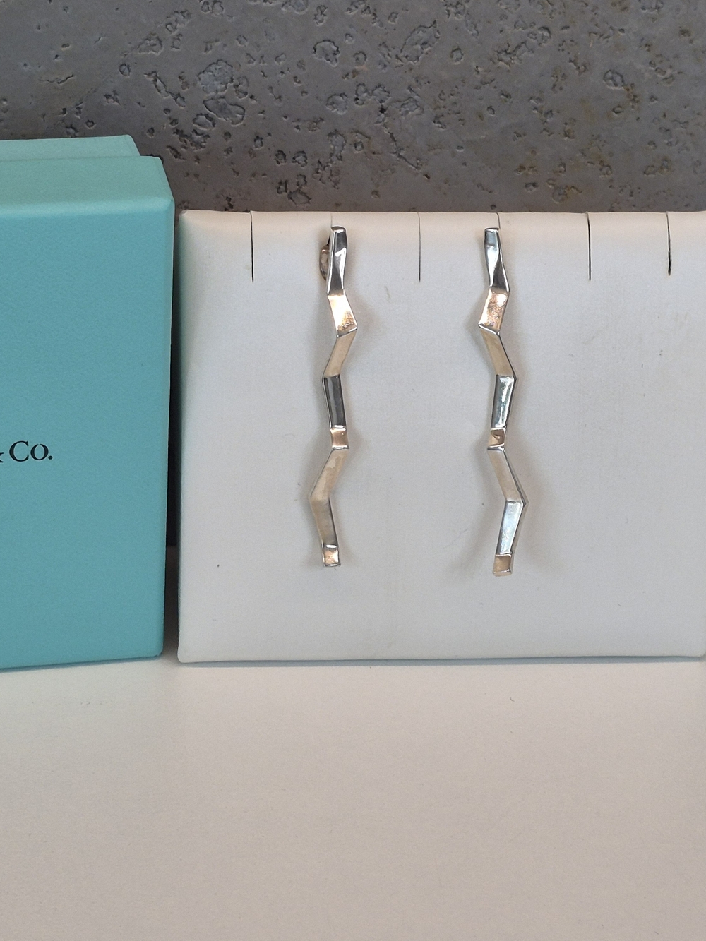Tiffany & Co. Sterling Silver Frank Gehry Fold Earrings, 2007 Limited Edition